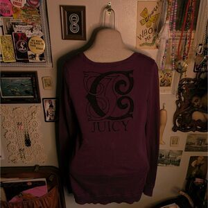 Vintage Juicy Couture Sweater Women's Petite XS/Small Purple Embroidered Logo